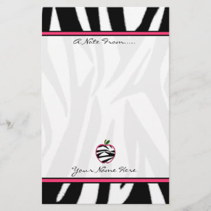 Papelería El estampado de zebra Apple forma los efectos de