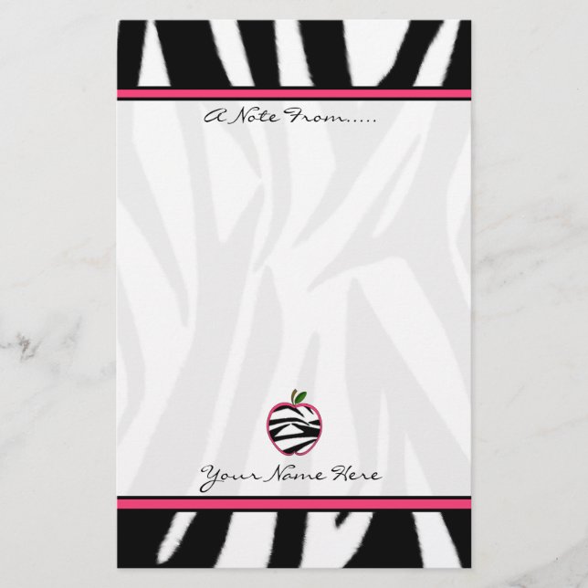 Papelería El estampado de zebra Apple forma los efectos de (Anverso)