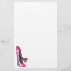 Papelería El estilete rosado calza arte