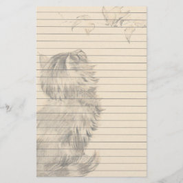 Papelería El gatito que mira los pájaros