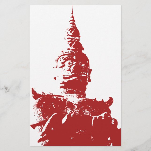 Papelería El gran guardián lao .. Parque Buddha, Vientiane,  (Anverso)