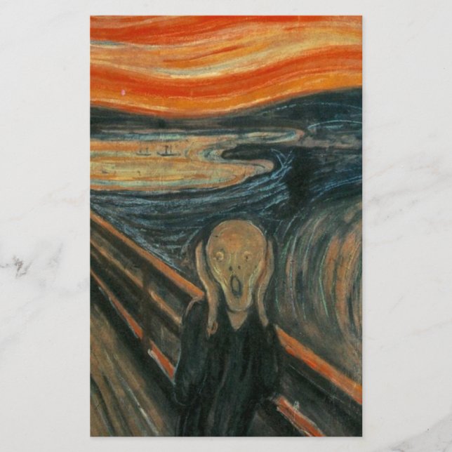Papelería El grito - Edvard Munch. Ilustraciones de la (Anverso)