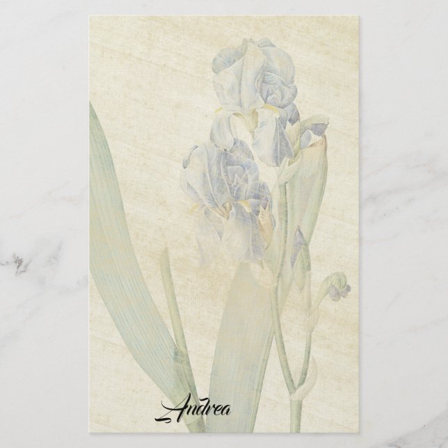 Papelería El iris de Redoute florece los efectos de (Anverso)