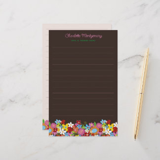 Papelería El Jardín de las Flores de Primavera Coloridas y c