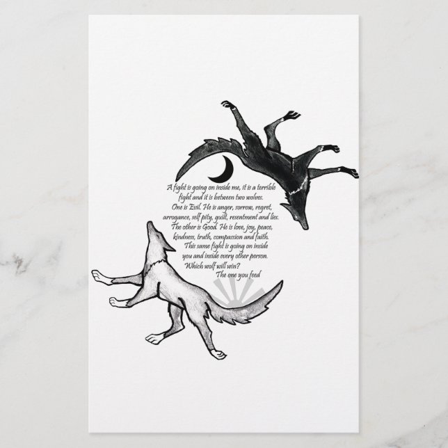 Papelería El lobo que alimenta (Anverso)