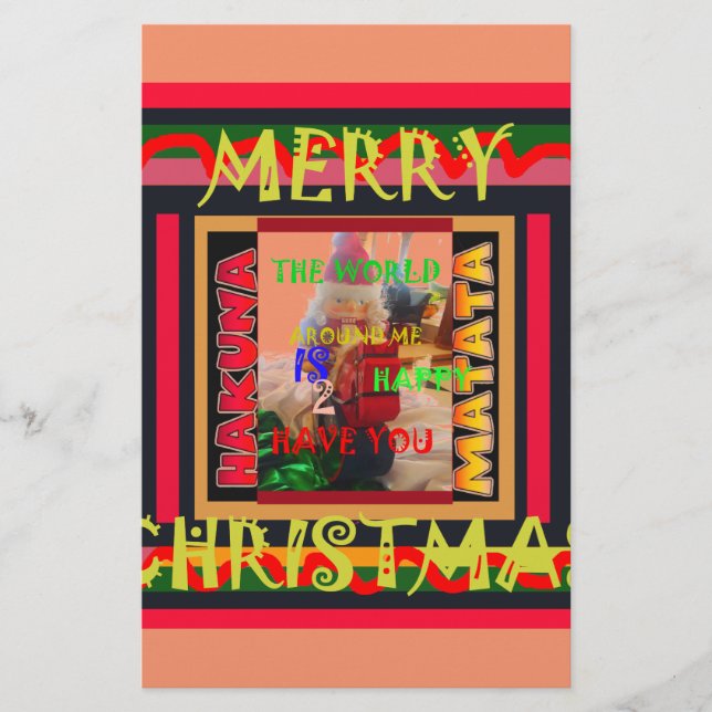 Papelería El mundo a mi alrededor está feliz de tenerte colo (Anverso)