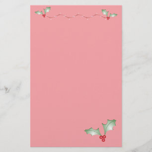 Papelería El navidad pica con acebo verde suave