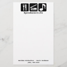 Papelería El negro come iconos de la música del sueño