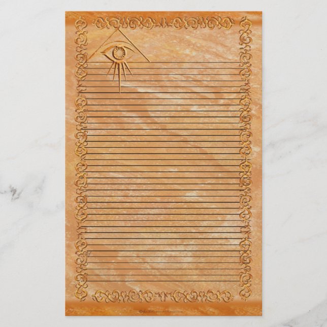 Papelería El ojo de Providence alineó inmóvil de piedra (Anverso)