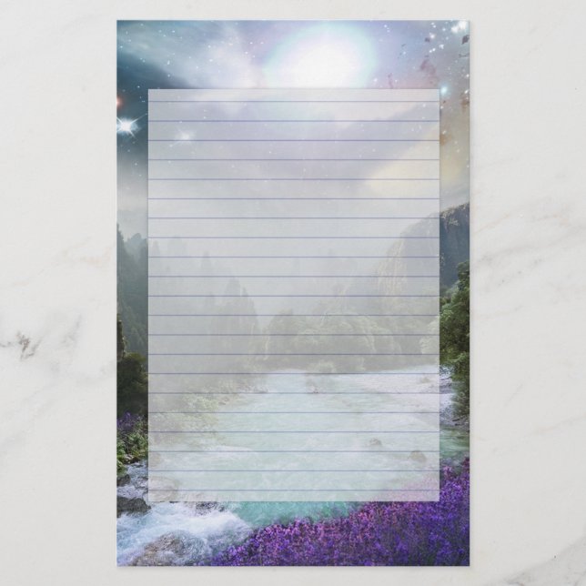 Papelería El paisaje natural de la naturaleza escénica (Anverso)