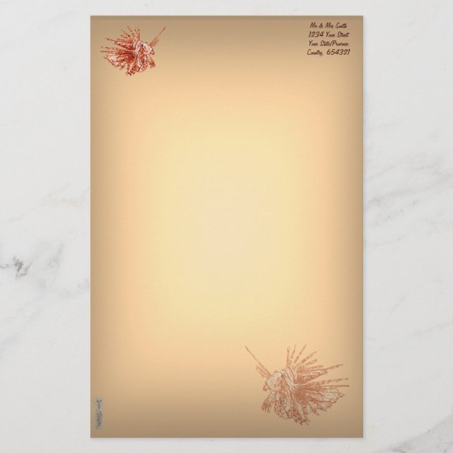 Papelería El pez león (Anverso)