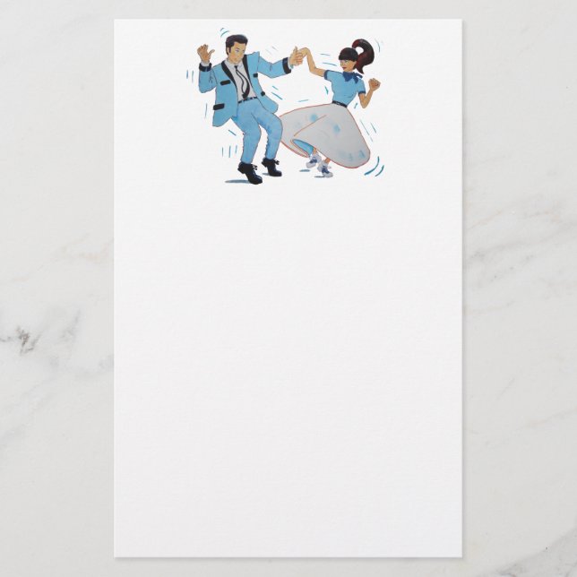 Papelería El rollo clásico de la roca n Jive el dibujo (Anverso)