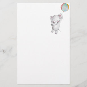 Papelería Elefante del bebé con efectos de escritorio del