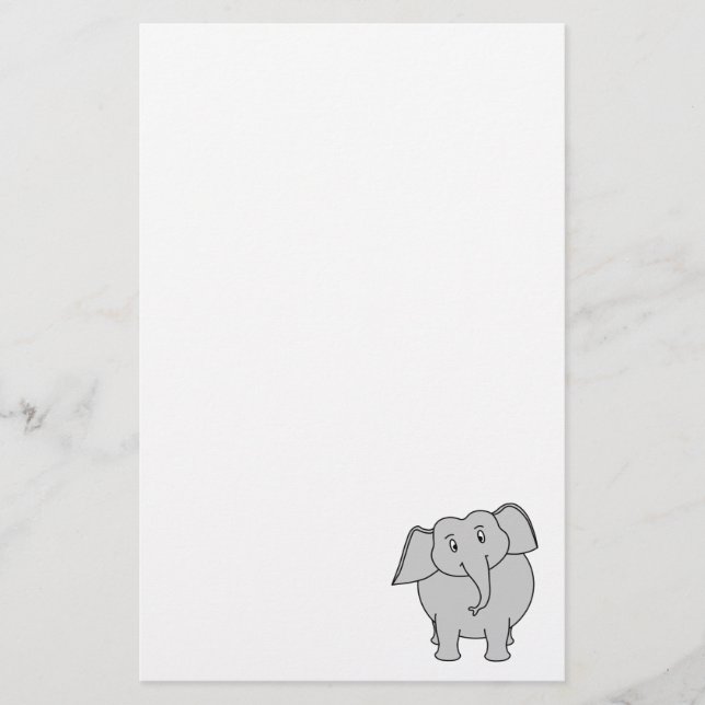 Papelería Elefante gris (Anverso)