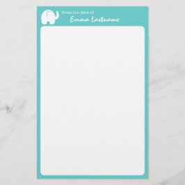 Papelería Elefante y Aqua Personalizados