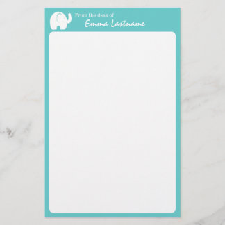 Papelería Elefante y Aqua Personalizados