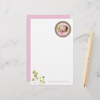 Papelería Elefantes Rosas Caprichosos Familia Niña Bebé Foto
