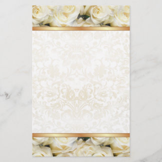 Papelería Elegancia de rosa blanca