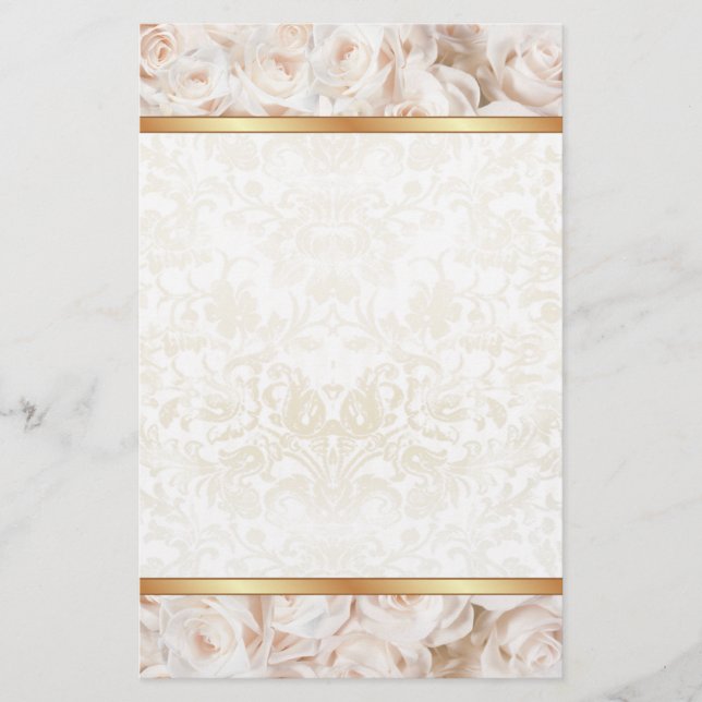 Papelería Elegancia rosa de champagne (Anverso)