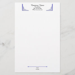 Papelería Elegant Periwinkle Corner Professional Stationery