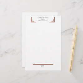 Papelería Elegant Terracotta Corner— with Footer Stationery