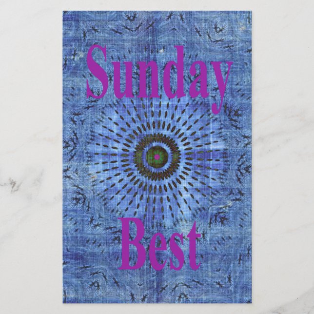 Papelería Elegante azul denim motif vectorial de la impresió (Anverso)