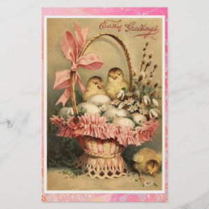 PAPELERÍA ELEGANTE BAHILLA, POLLOS, FLORES Y HUEVOS ORIENTAL