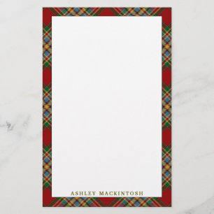 Papelería Elegante Clan Chattan Tartan Plaid