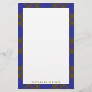 Papelería Elegante Clan Elliot Elliott Tartan Plaid