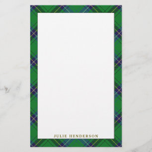Papelería Elegante clan Henderson Tartan Plaid