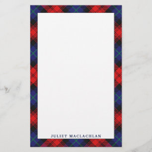Papelería Elegante Clan MacLachlan Tartan Plaid