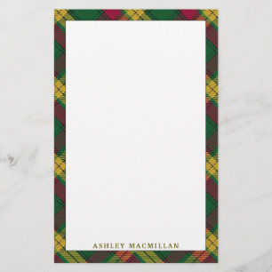 Papelería Elegante Clan MacMillan Tartan Plaid