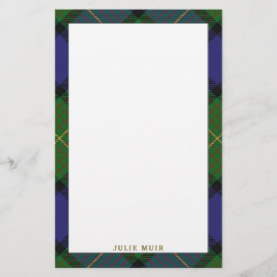 Papelería Elegante clan Muir Tartan Plaid
