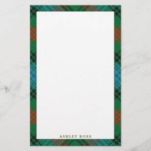 Papelería Elegante clan Ross Tartan Plaid