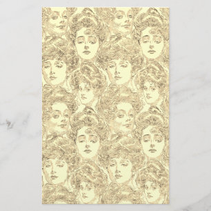 Papelería Elegante crema victoriana de chica Gibson