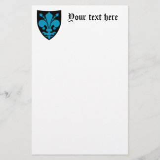 Papelería Elegante escudo medieval Fleur De Lis