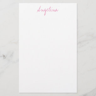 Papelería Elegante Estilizado Moderno Único Letra Script