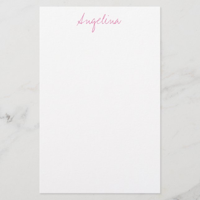 Papelería Elegante Estilizado Moderno Único Letra Script (Anverso)