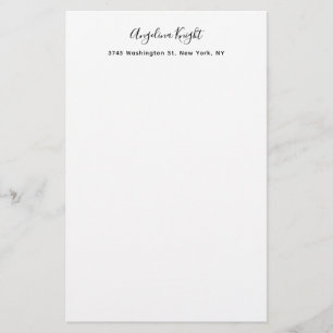 Papelería Elegante Estilo Moderno Único Script de Letra a Ma