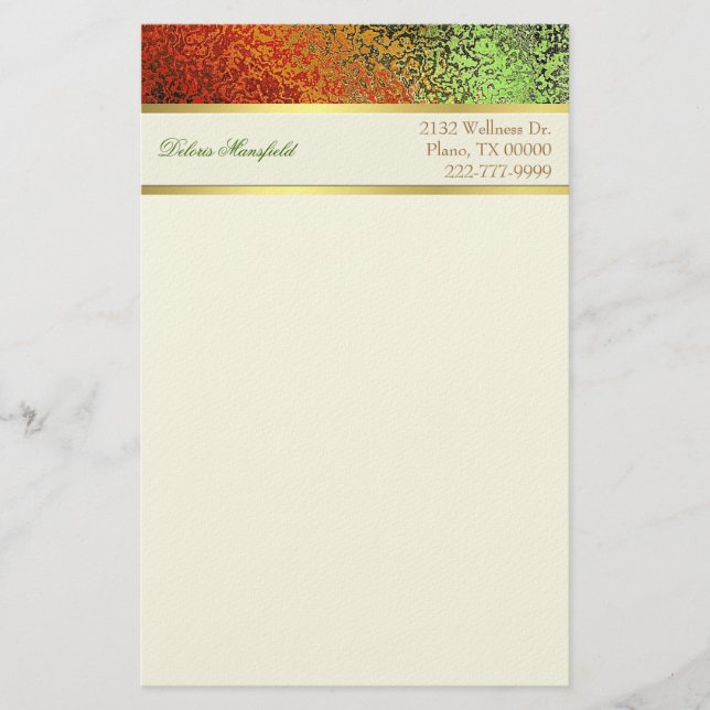 Papelería Elegante estilo Relieve metalizado Estacionamiento (Anverso)