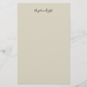 Papelería Elegante Estiloso Chic Sencillo Letra Script