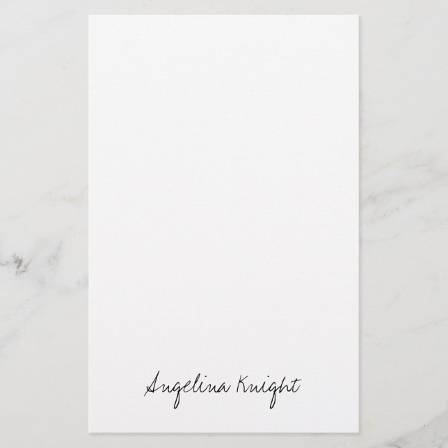 Papelería Elegante Estiloso Moderno Único Script de Letra a  (Anverso)