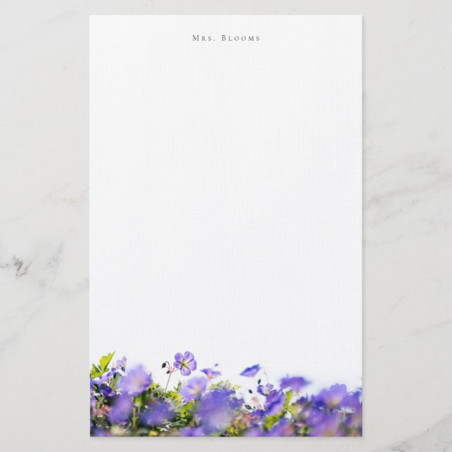Papelería Elegante floral Personalizado (Anverso)
