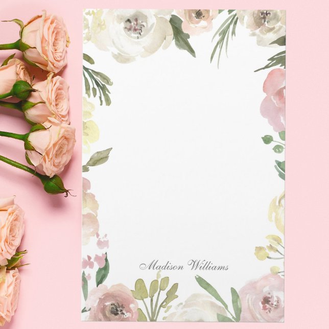 Papelería Elegante floral Rubor Pink Peony Custom Wedding (Subido por el creador)