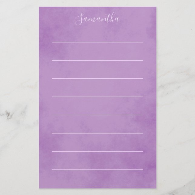 Papelería Elegante Forrado de Morado (Anverso)