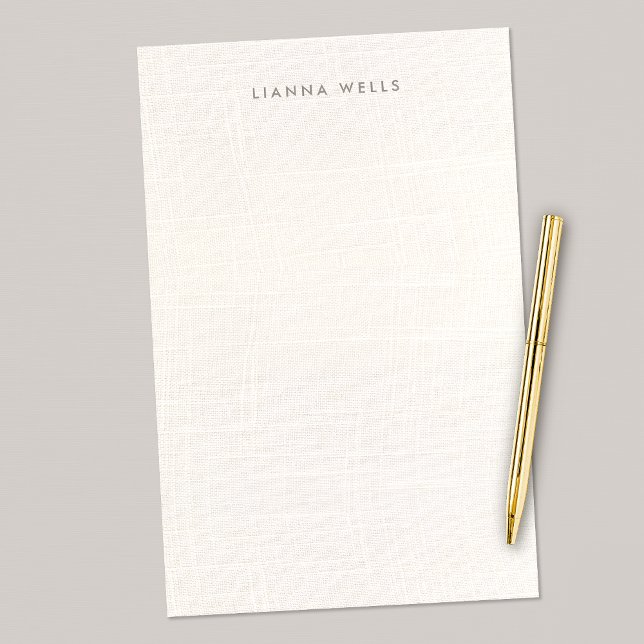 Papelería Elegante línea minimalista personalizada (imagen) (Elegant ivory linen background stationery - EXPLORE COLLECTION BELOW)