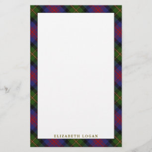 Papelería Elegante Logan Tartán Planta