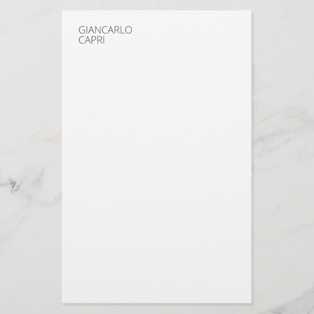 Papelería Elegante Minimalista Simple Moderno Capital (Anverso)