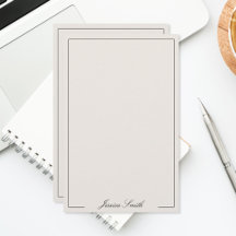 Elegante Monograma de Letra Script en Negro y Marf