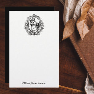 Papelería Elegante Monograma ecuestre de lujo